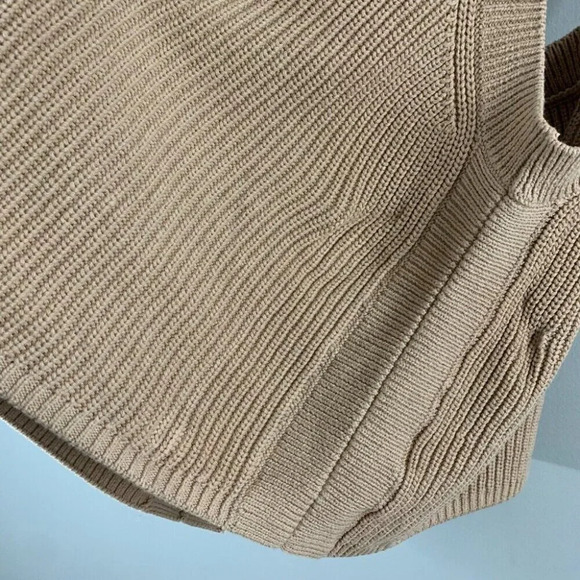 Reformation Beige Brown Knit Square Neck Tank Top Organic Cotton Crop 2X XXL - Picture 4 of 9